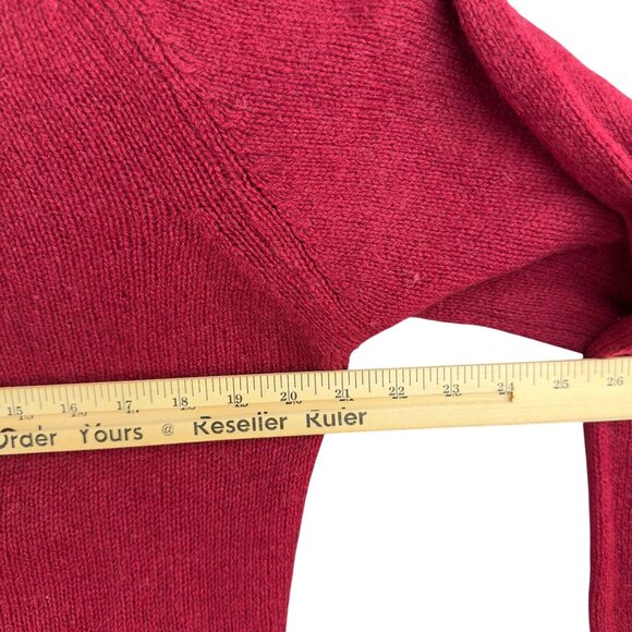 Vintage Puritan Aquaknit Sweater Adults S Red Pure Wool 100% 2 Ply Shetland - Picture 8 of 11